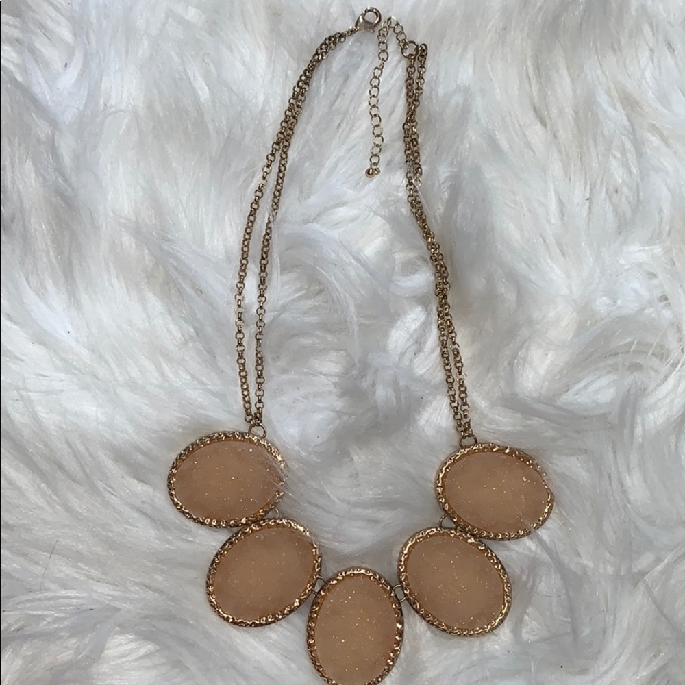 Pink crystal statement necklace